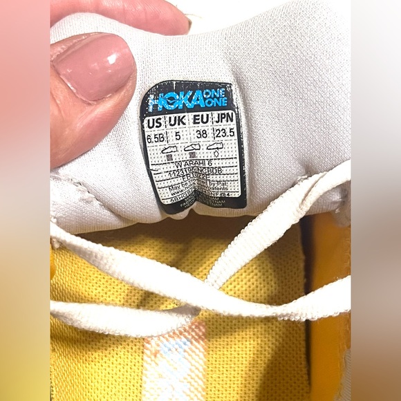 Hoka White and Yellow Athletic Shoes - Picture 12 of 17
